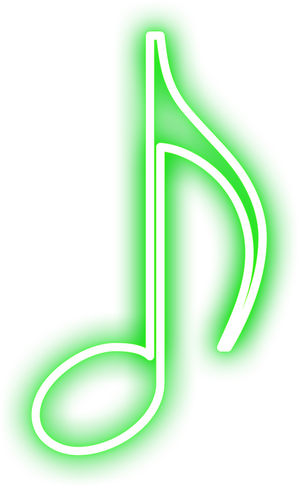 Neon Music Note Symbol