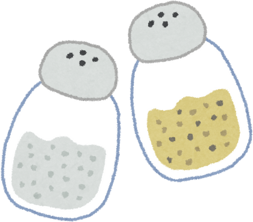 Watercolor Illustration of Salt and Pepper Shakers