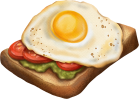 Hand Drawn Avocado Toast 